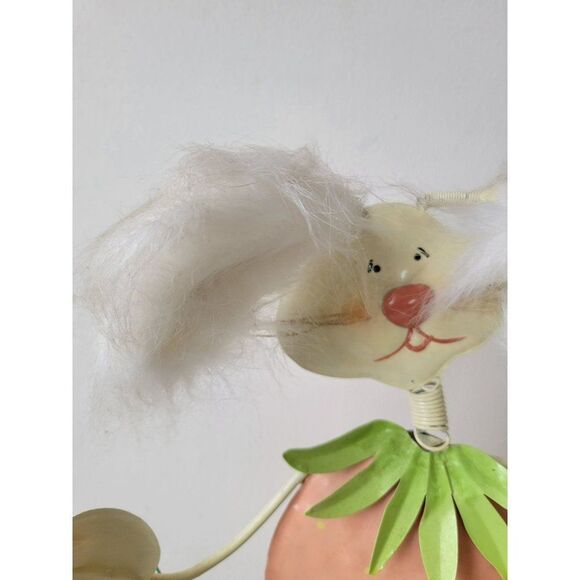 Standing metal bunny spring strawberry butterfly Decor figure - Picture 8 of 13